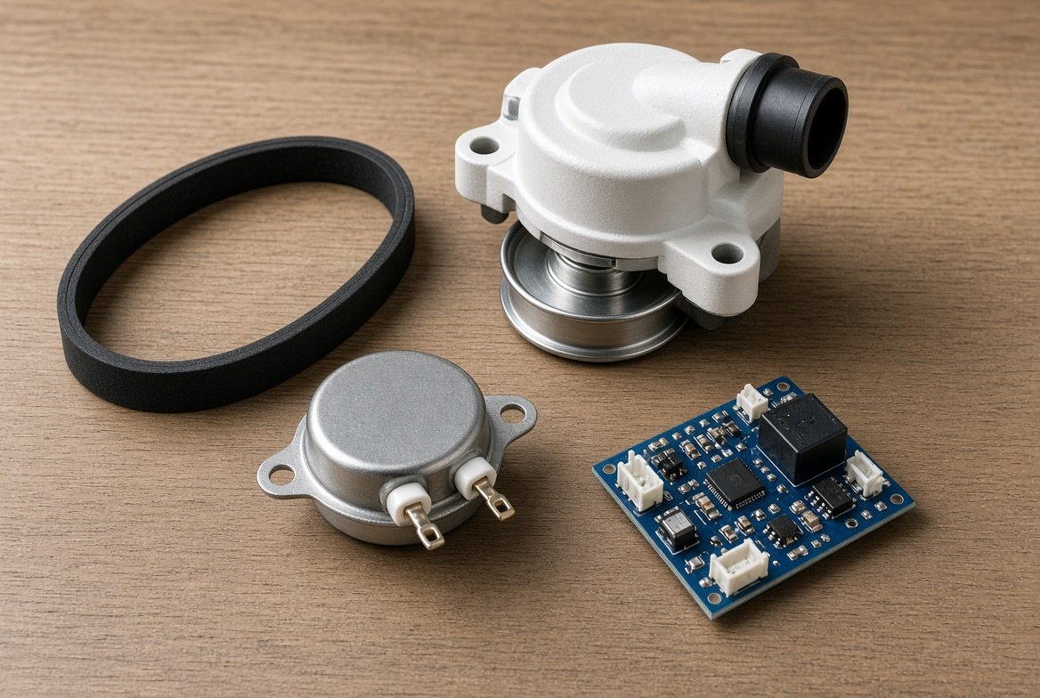 Close-up of replacement parts